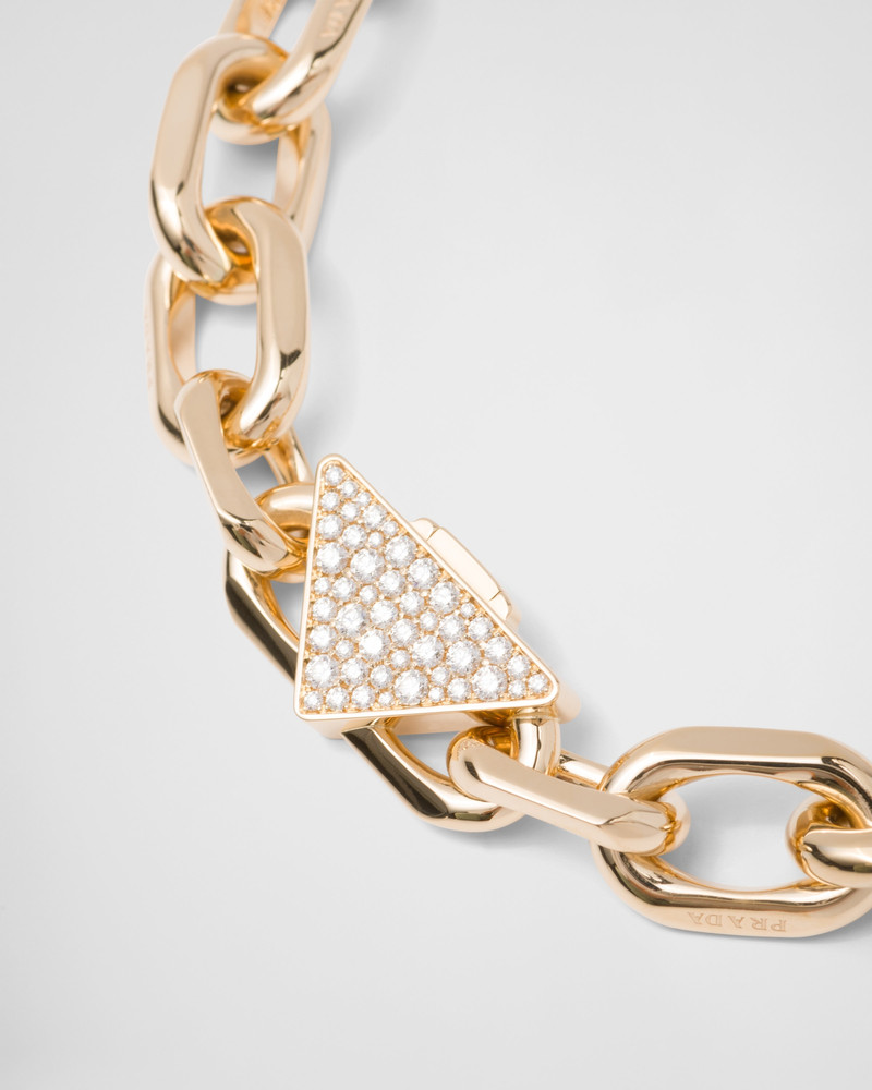 Eternal Gold chain necklace in yellow gold with diamonds 5