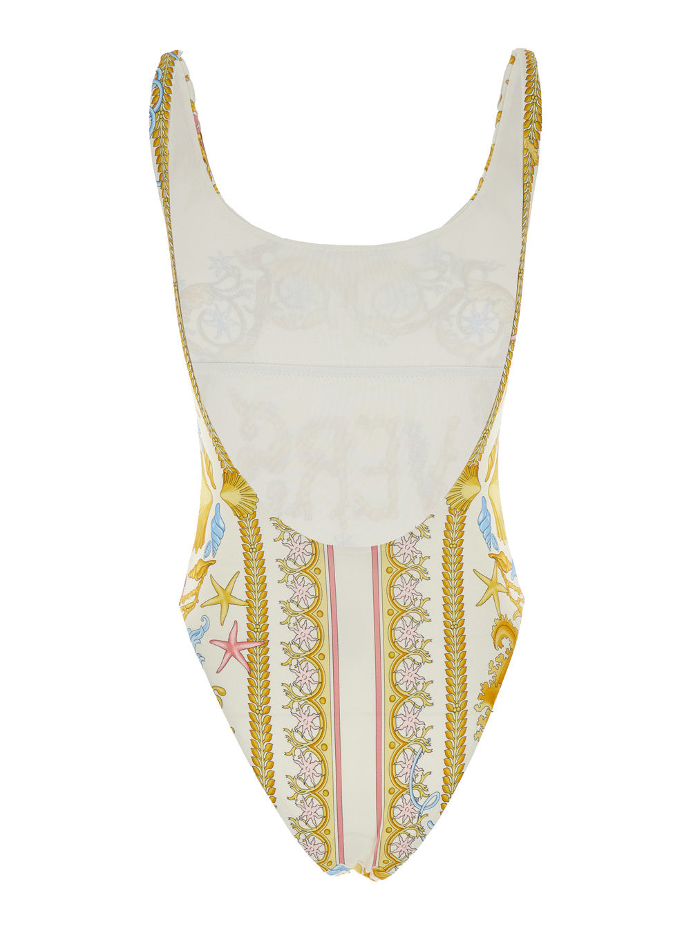 Versace Women Multicolor One-Piece Swimsuit With Underwater Barocco Print And Open Rear In Tech Fabr - 2
