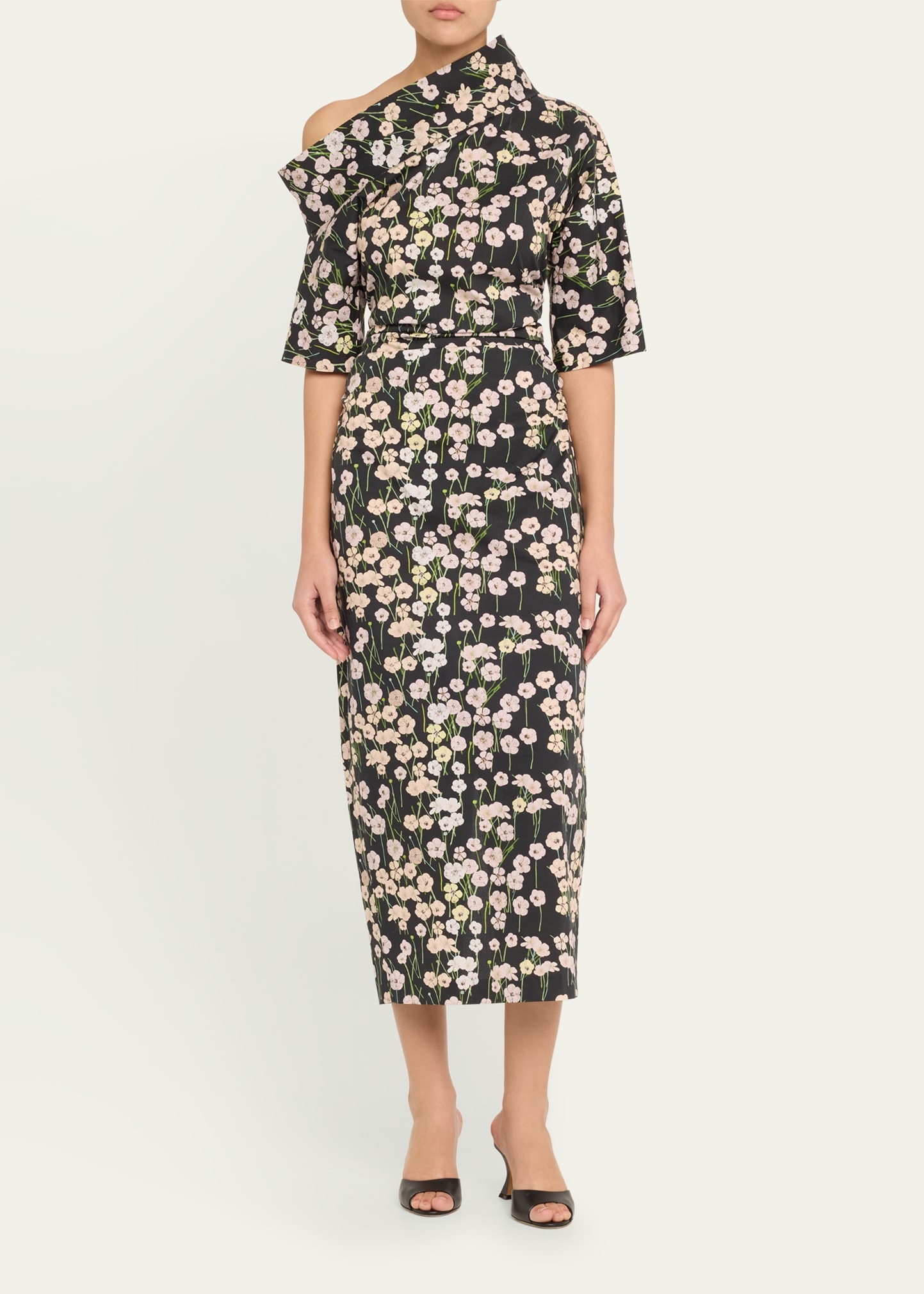 Bowie Printed Off-The-Shoulder Bow Dress - 2