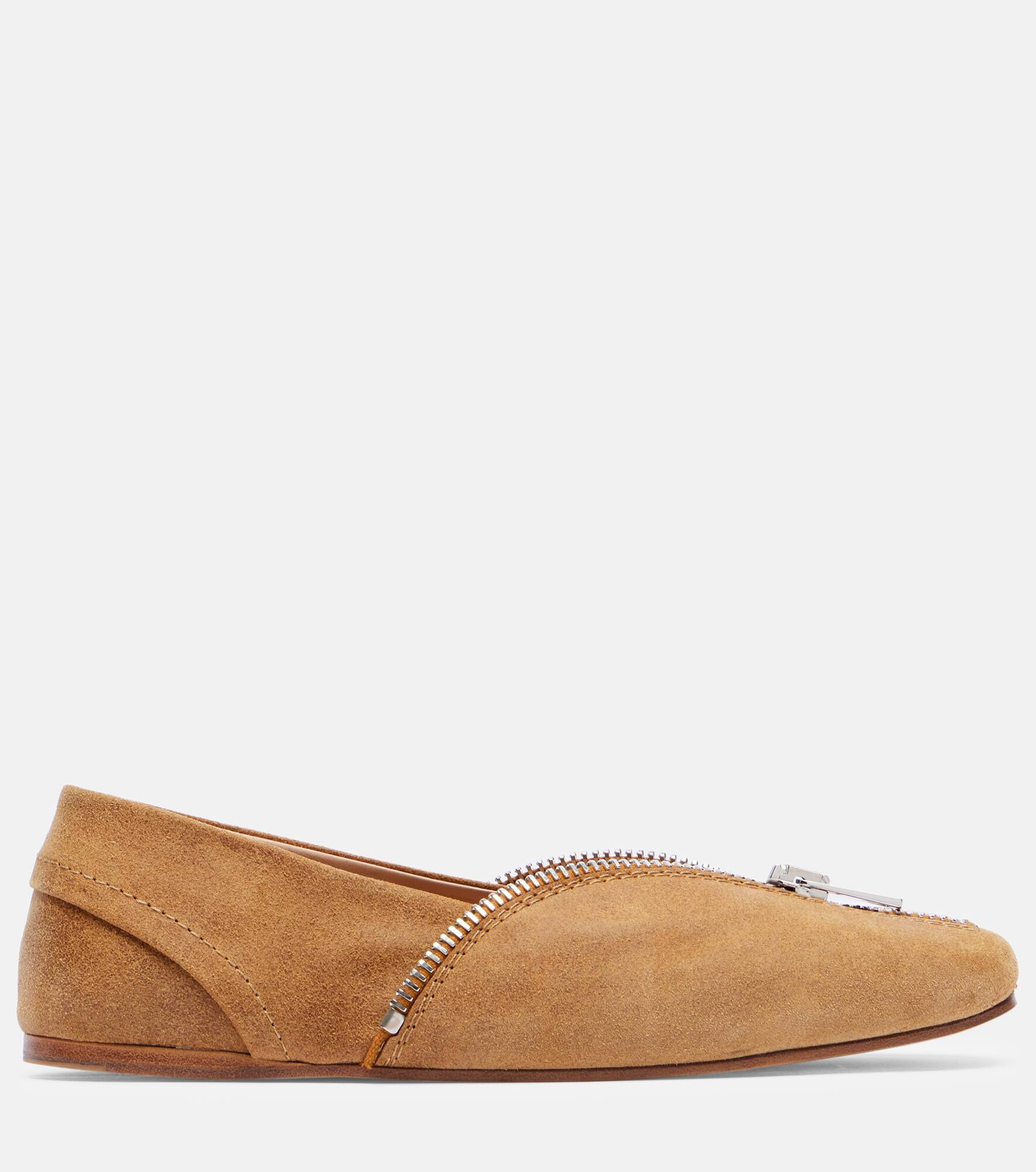 Biker suede ballet flats - 4