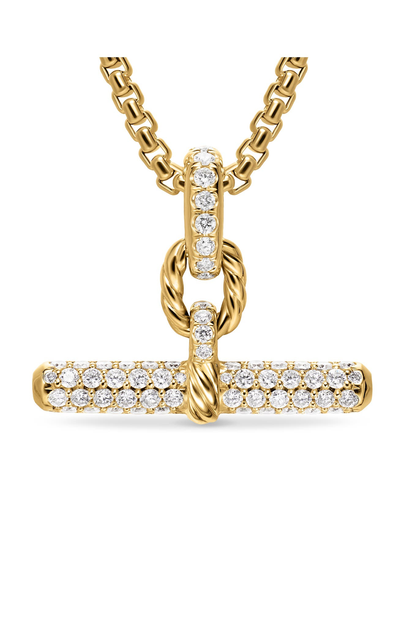 David Yurman Madison® Toggle Pendant in 18K Yellow Gold with Diamonds, 20.2mm in Diamond/Gold at Nor - 3