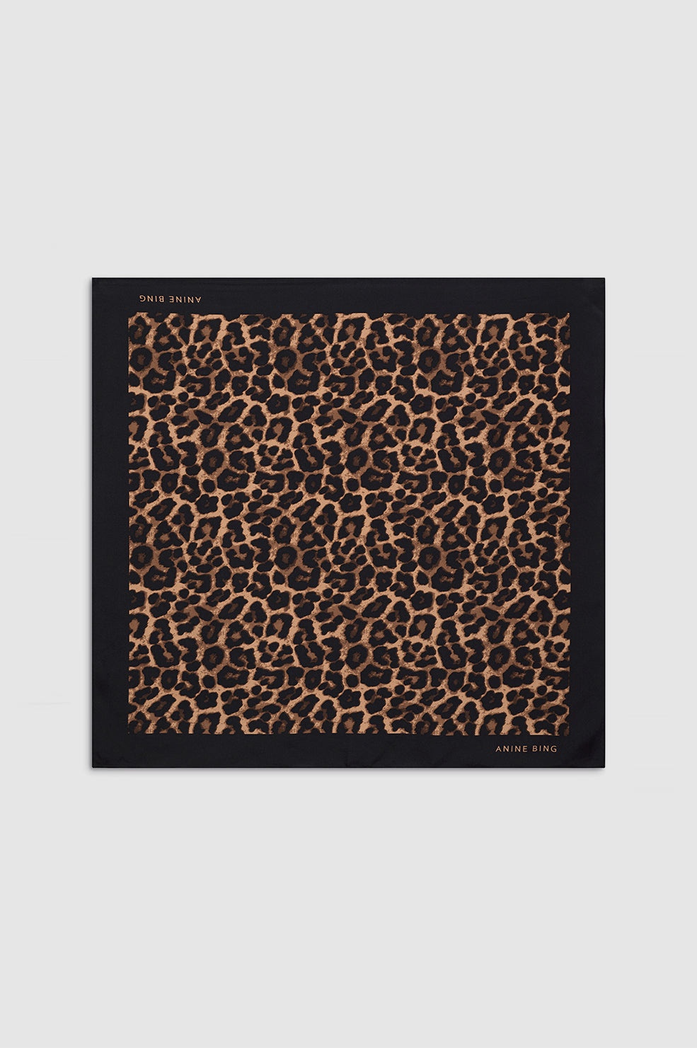 York Scarf - Black And Brown Leopard - 1