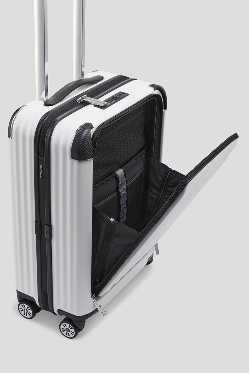 Piz Deluxe Pro small hard shell suitcase in White 6