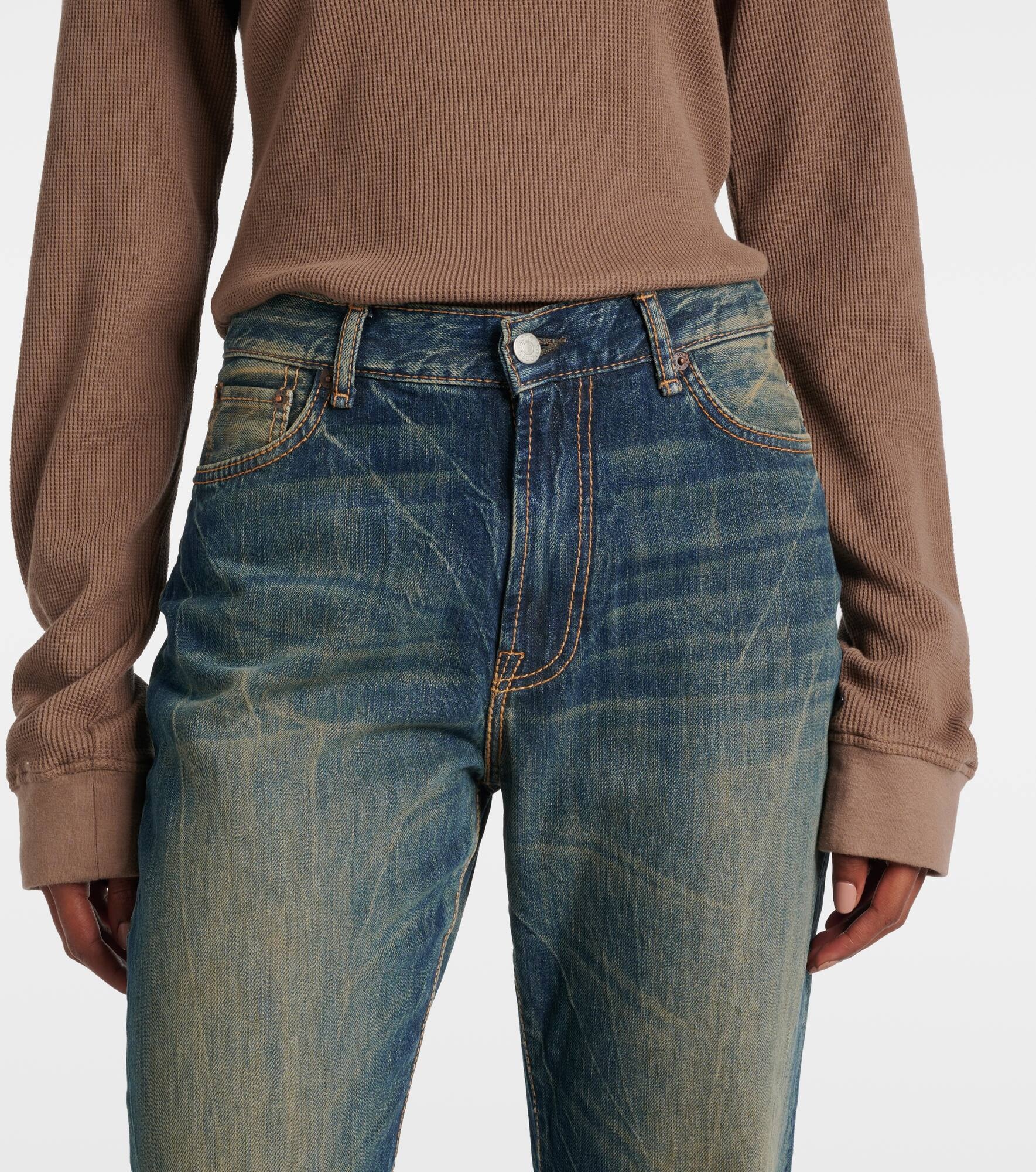 2024F high-rise bootcut jeans - 4