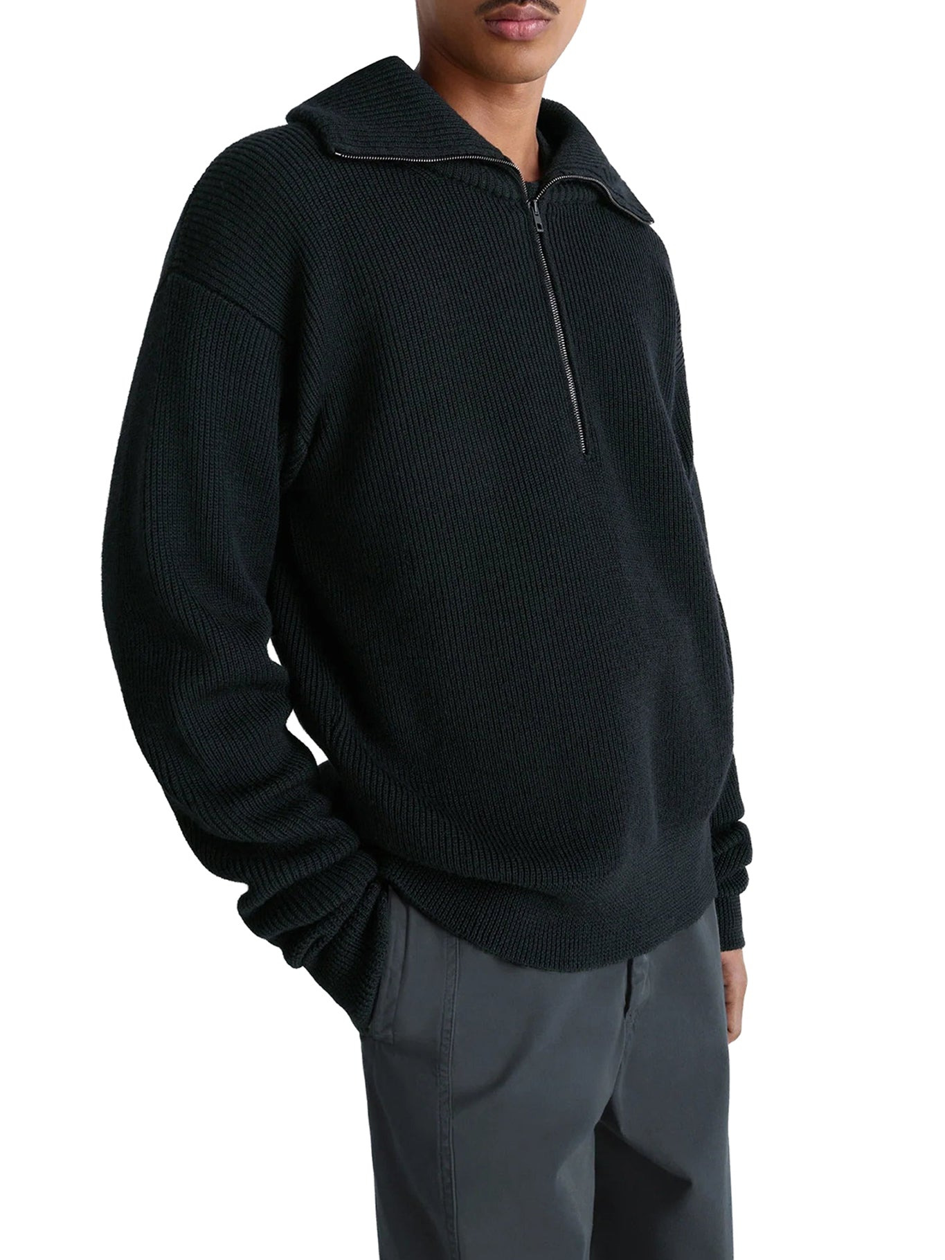 WOOL SWEATER WITH ZIP - 3