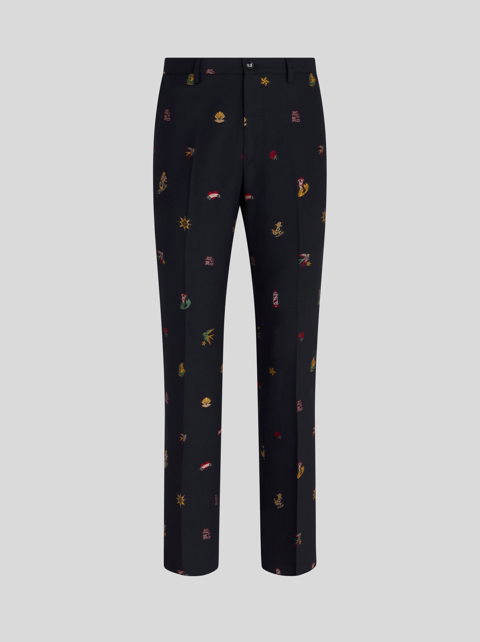 TATTOO DESIGN JACQUARD TROUSERS - 1
