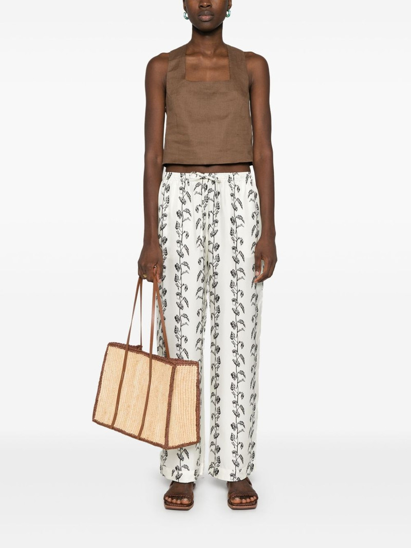 ASCENO Cozumel linen cropped top outlook