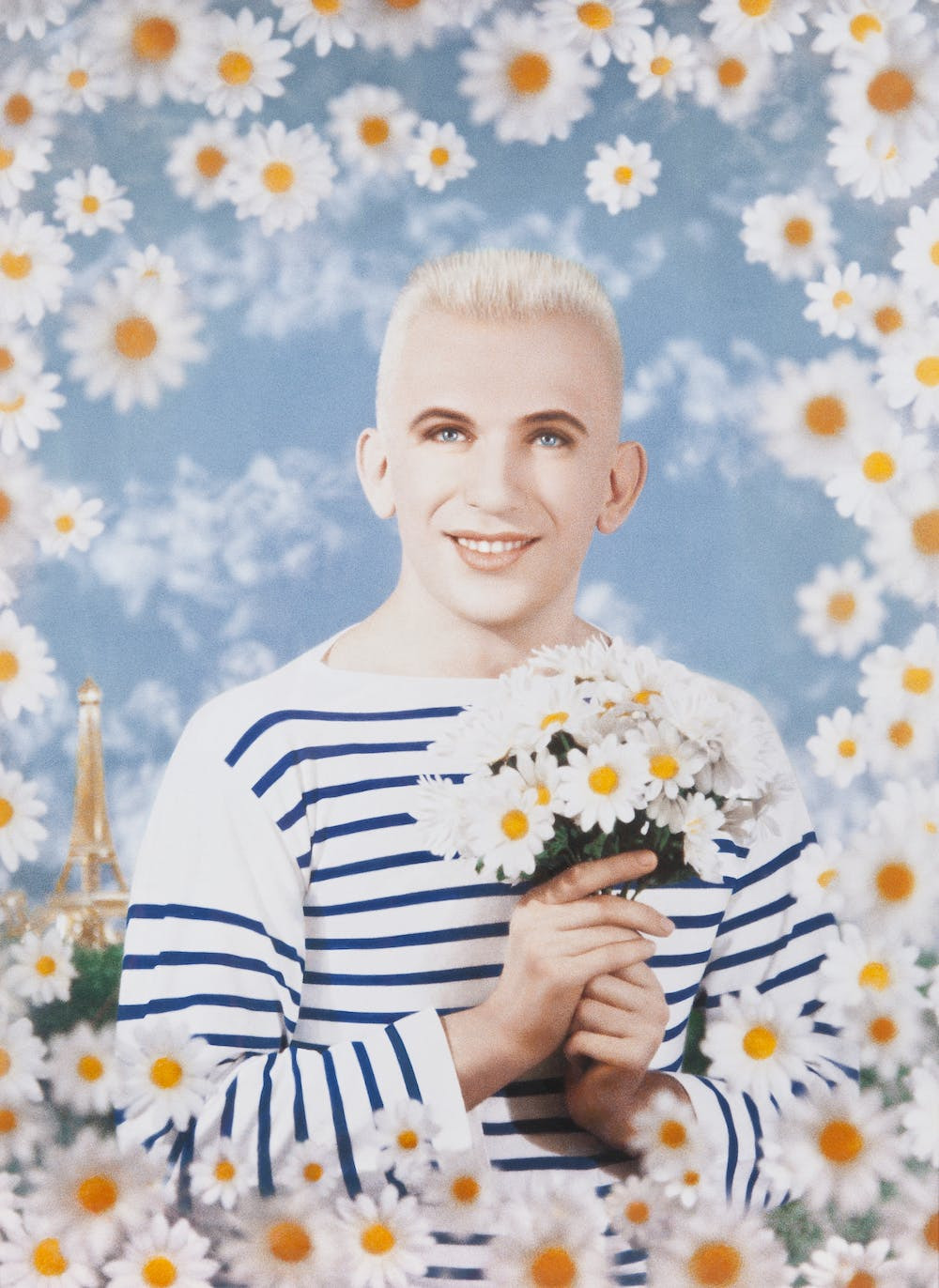 Jean Paul Gaultier ss15 trompe l'oeil portrait tee S - 2