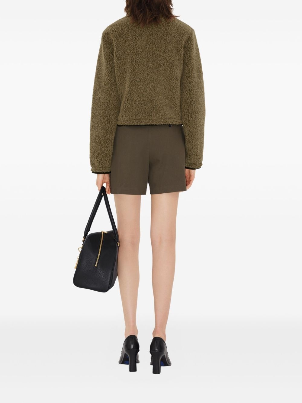 fleece cropped jacket - 2