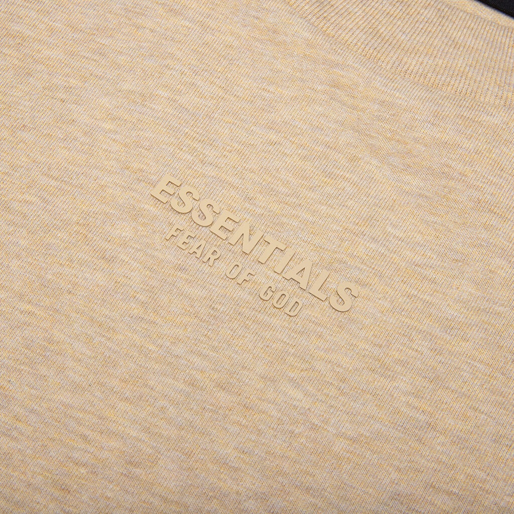 ESSENTIALS L/S TEE - GOLD HEATHER - 3