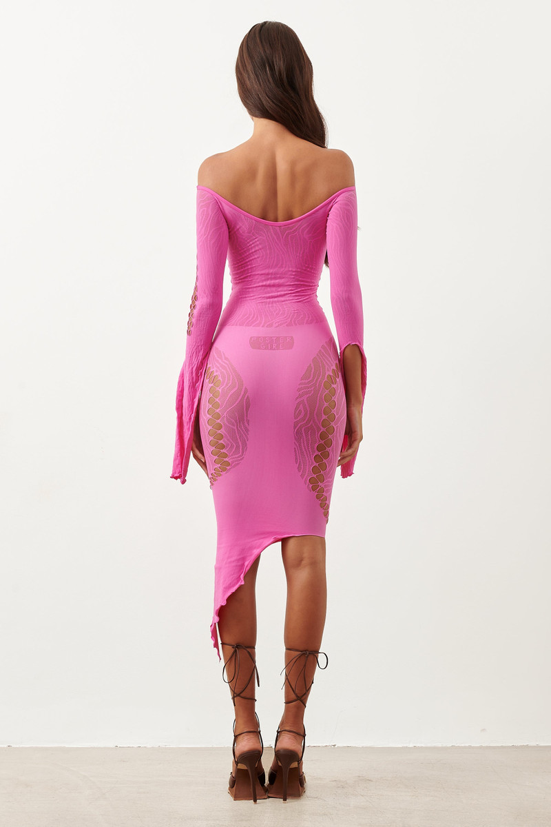 CHARLOTTE DRESS FUCHSIA 4