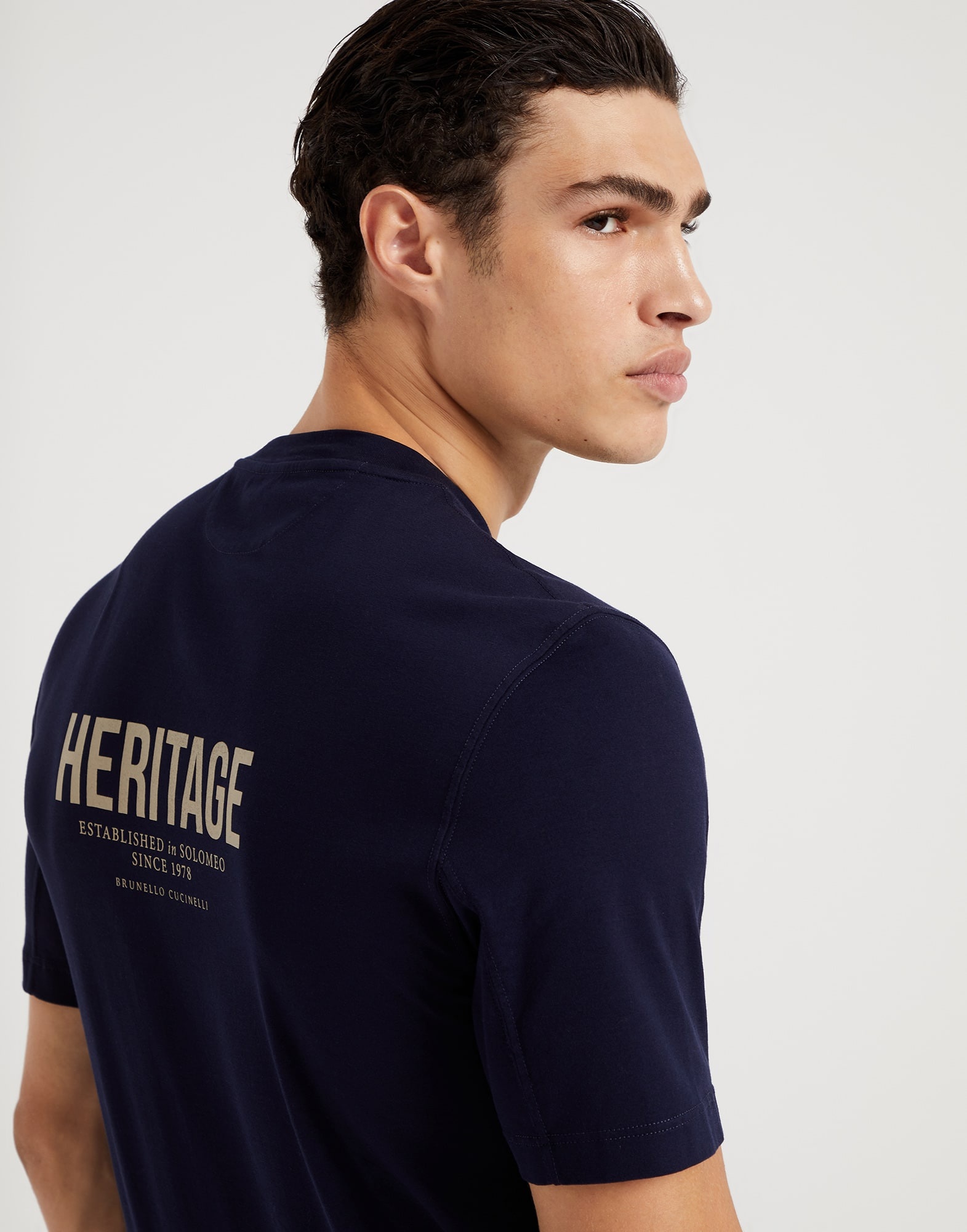 Brunello Cucinelli Cotton jersey T-shirt with printed logo