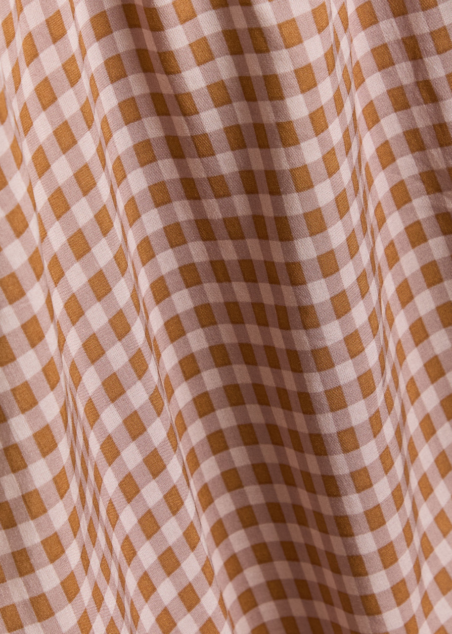 Reformation Rhett Checked Woven Midi Dress - 5