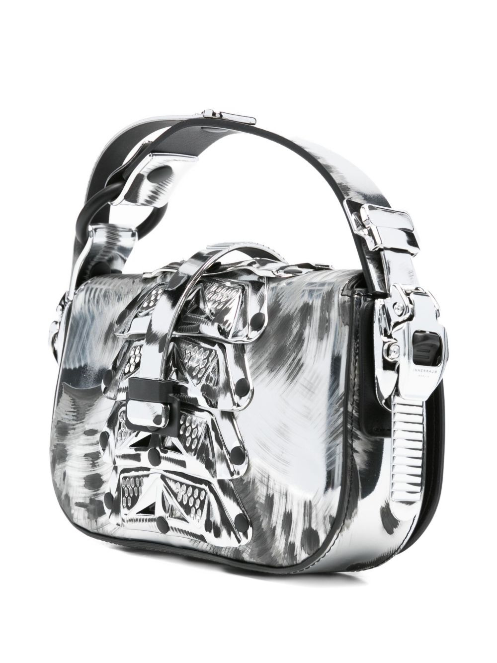 metallic-buckle patterned tote bag - 3