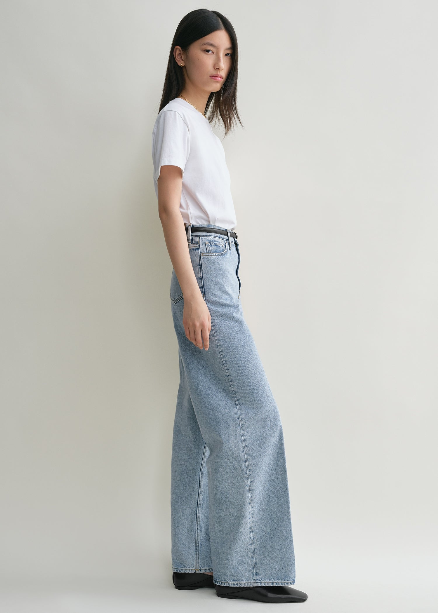Wide leg denim cool blue - 2