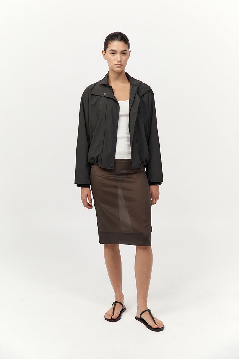Transparent Skirt - Black Olive - 6