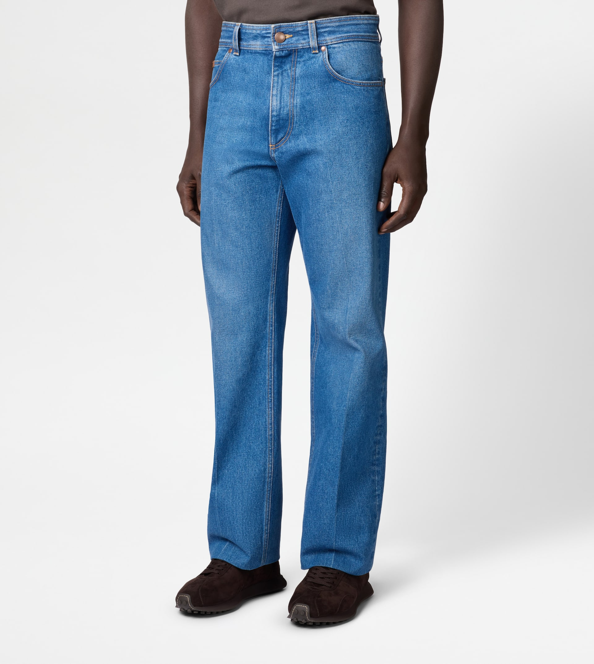 RELAXED FIT 5 POCKET JEANS - BLUE - 3