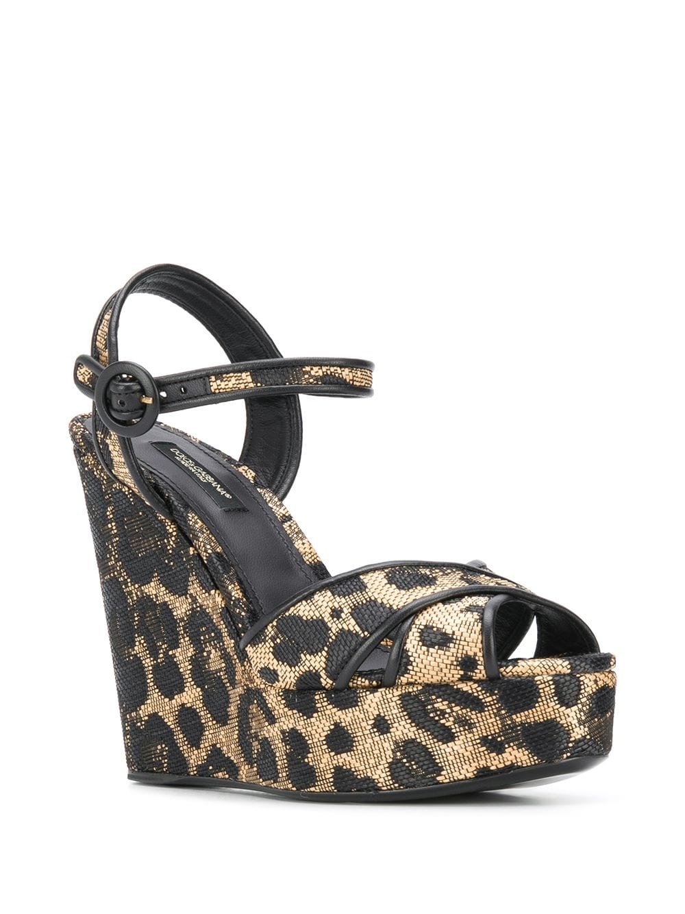 leopard print wedge heels - 2