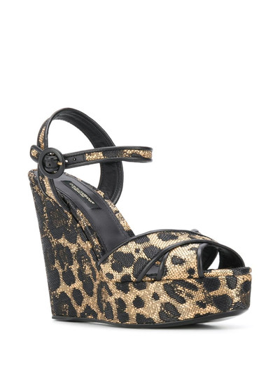 Dolce & Gabbana leopard print wedge heels outlook