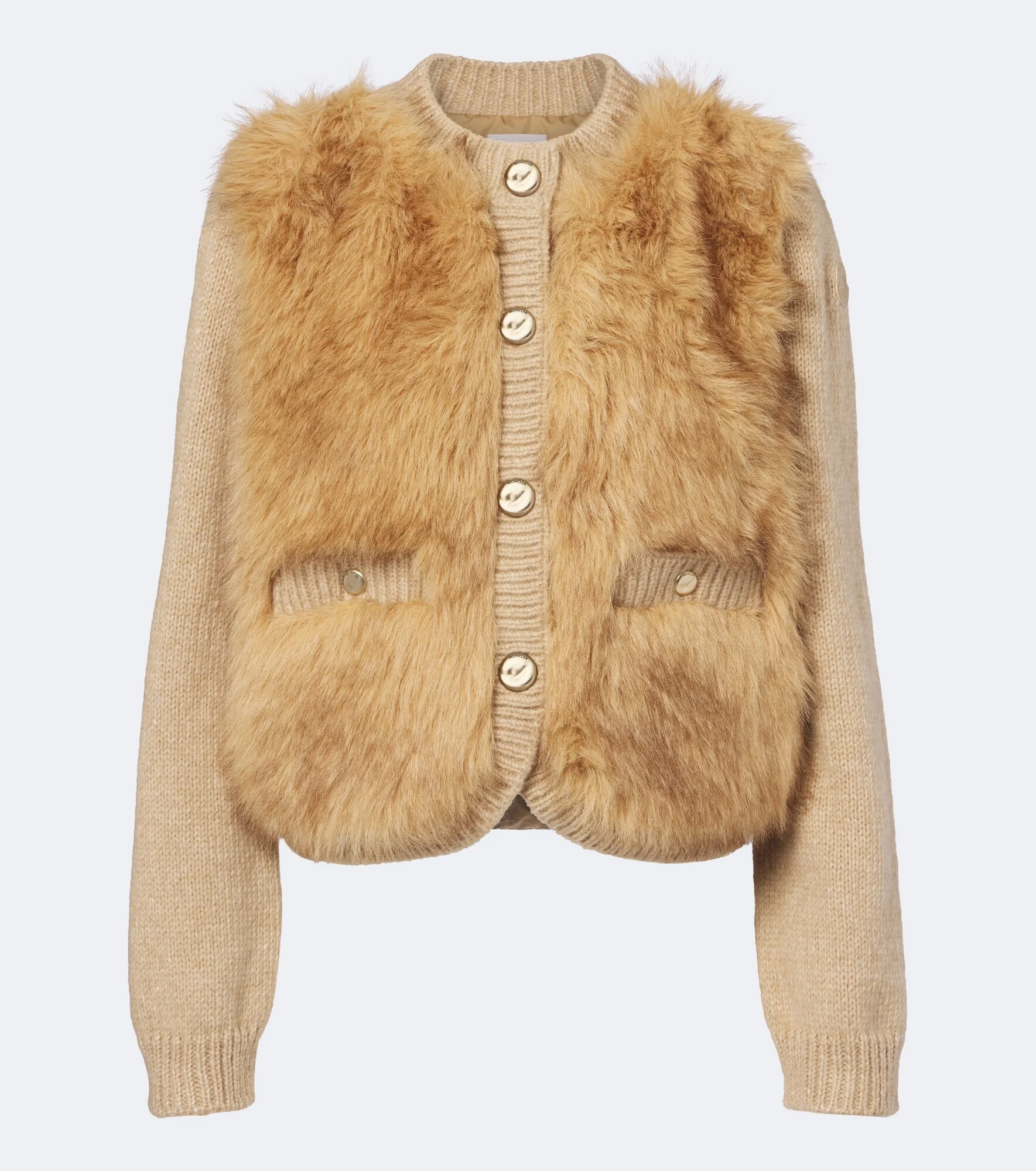 Alpaca and wool-blend down-paneled cardigan - 1