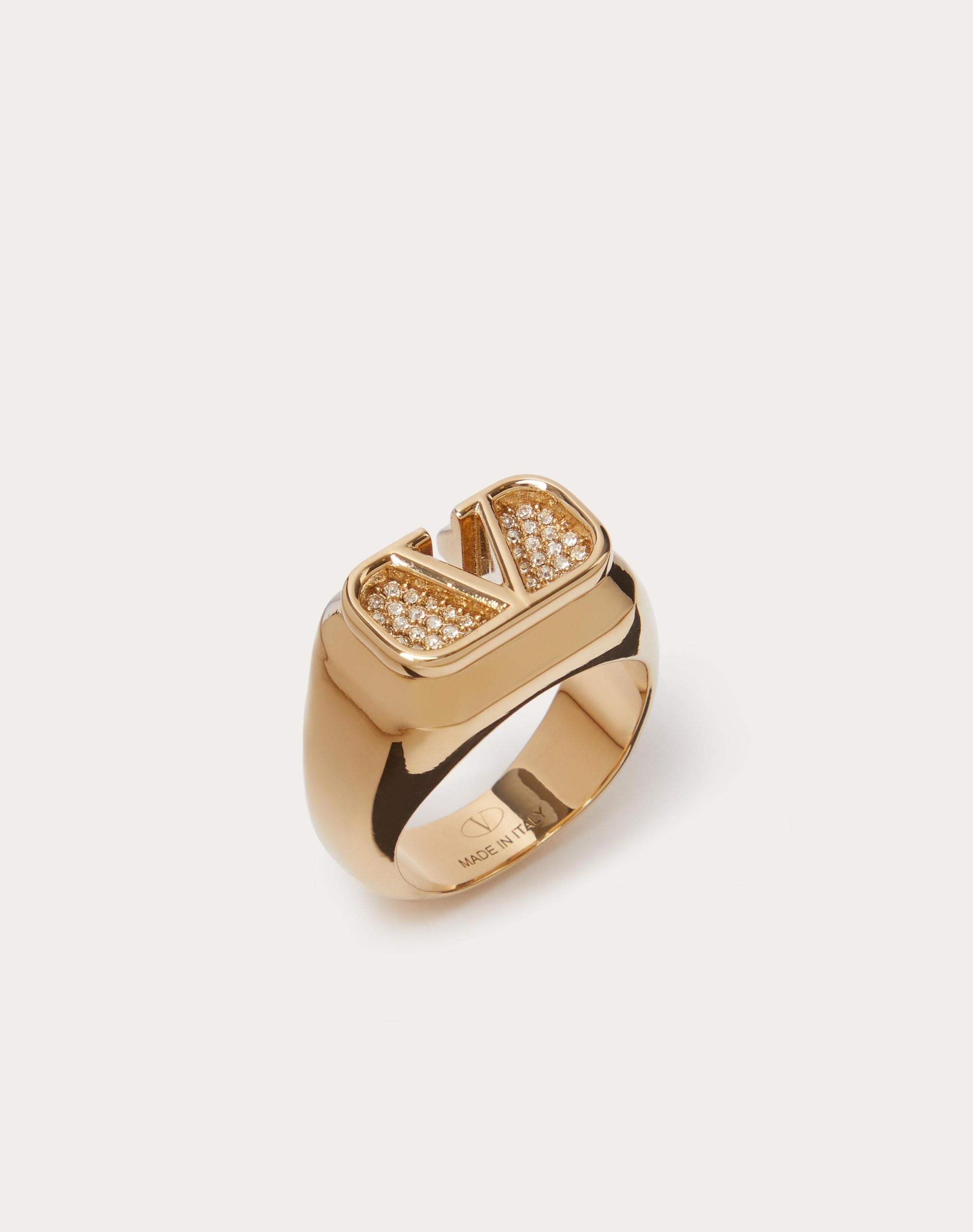 VLOGO SIGNATURE METAL AND SWAROVSKI® CRYSTAL RING - 3