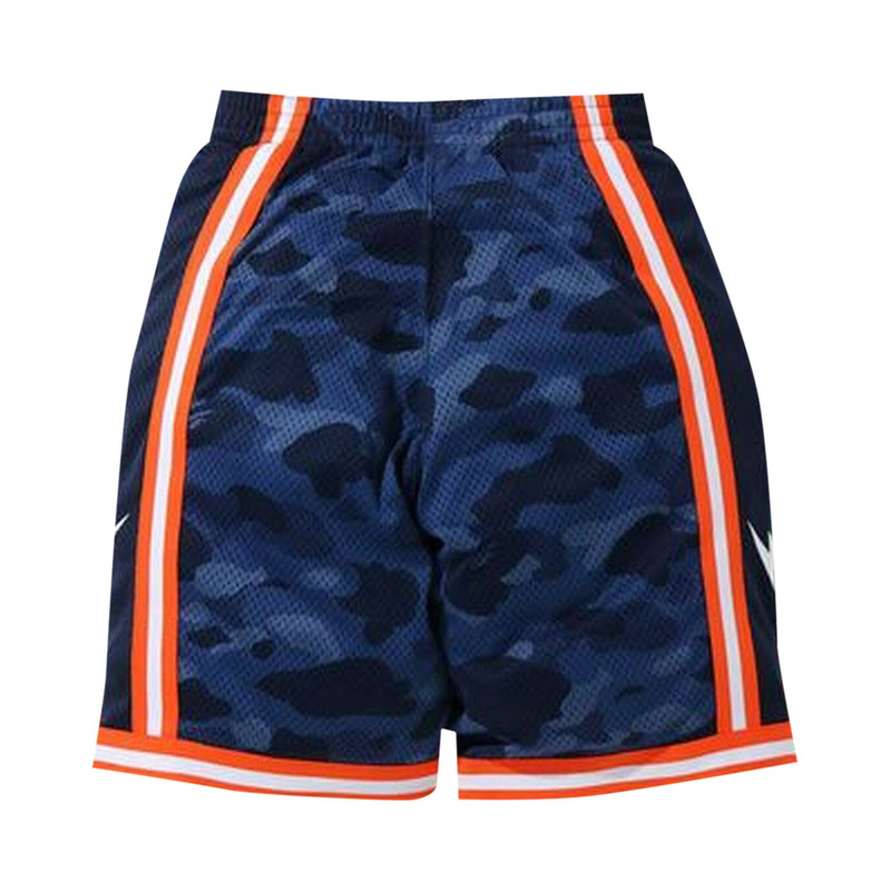 A BATHING APE® BAPE Color Camo Wide Basketball Shorts 'Navy' outlook