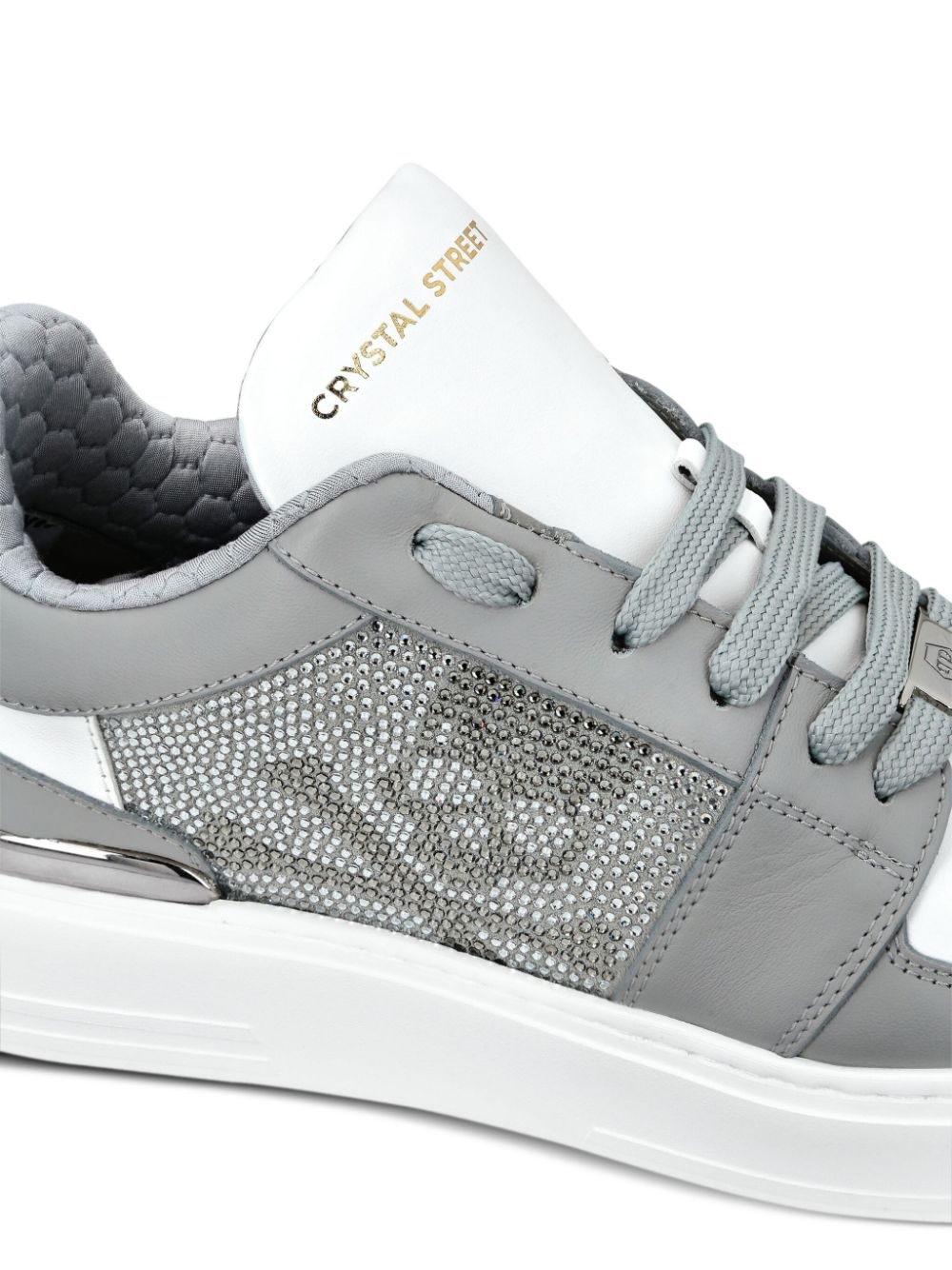 Crystal Lo-Top Leather Sneakers - 3