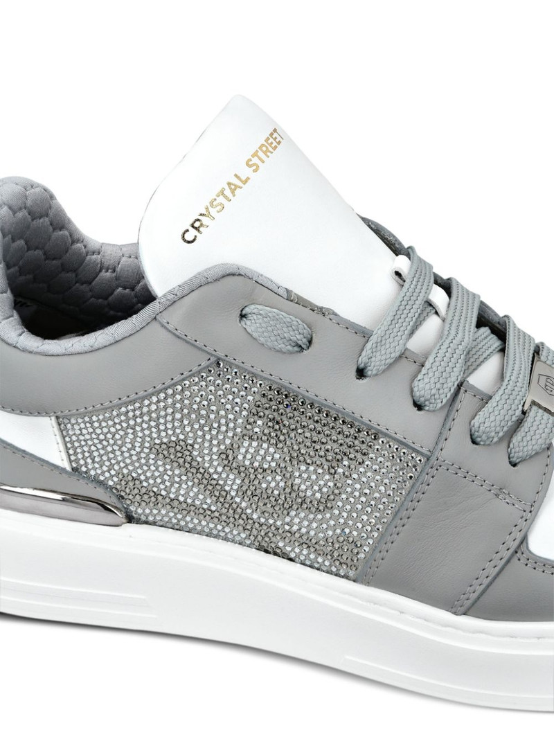 Crystal Lo-Top Leather Sneakers 3