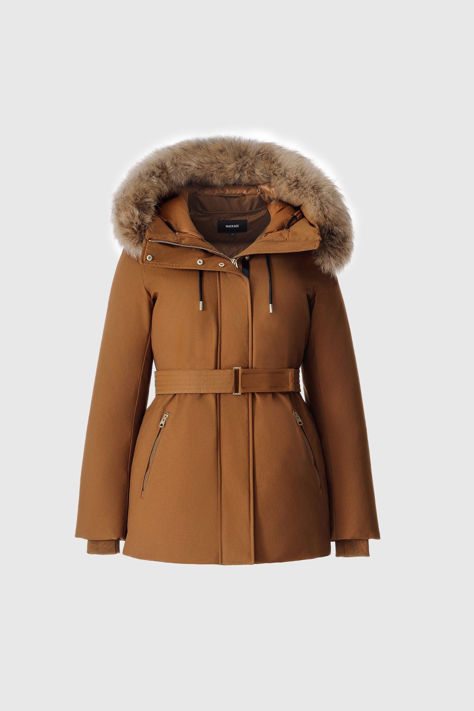 JENI-F 2-in-1 down parka with removable bib and natural fur - 7