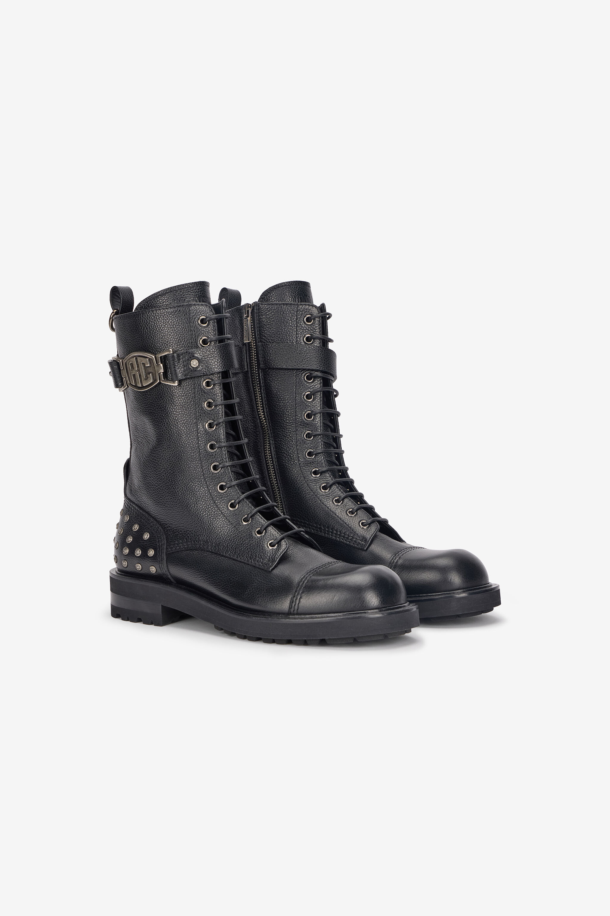 Combat Boots With RC Monogram Detail - 2