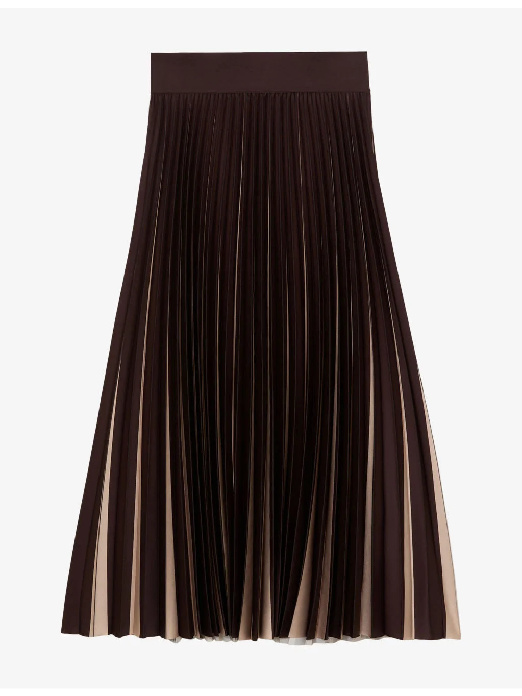 Serena Pleated Woven Midi Skirt - 1
