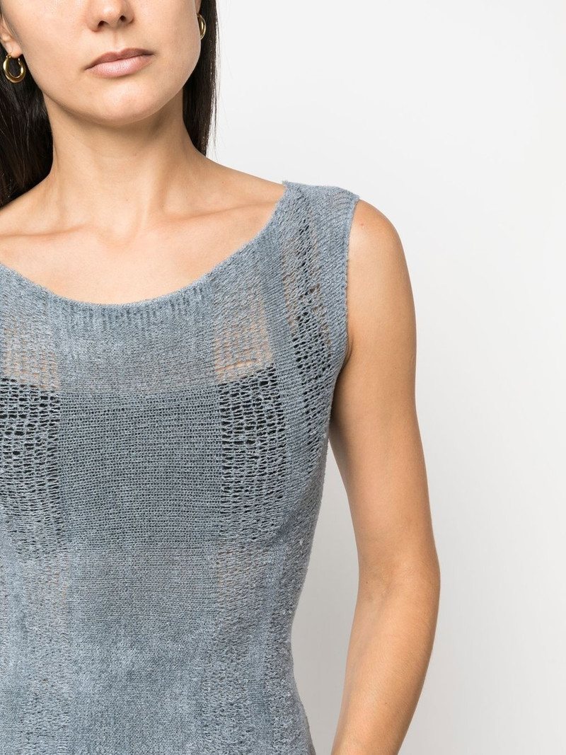 open-knit sleeveless top 5