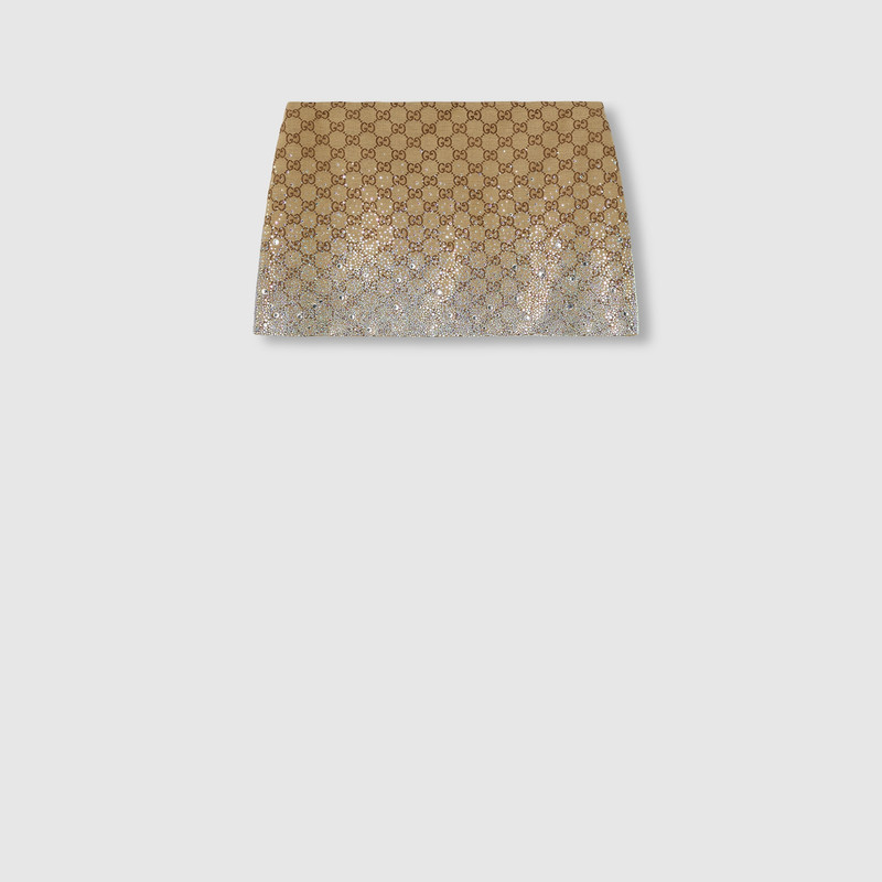 Embroidered GG canvas mini skirt - 1