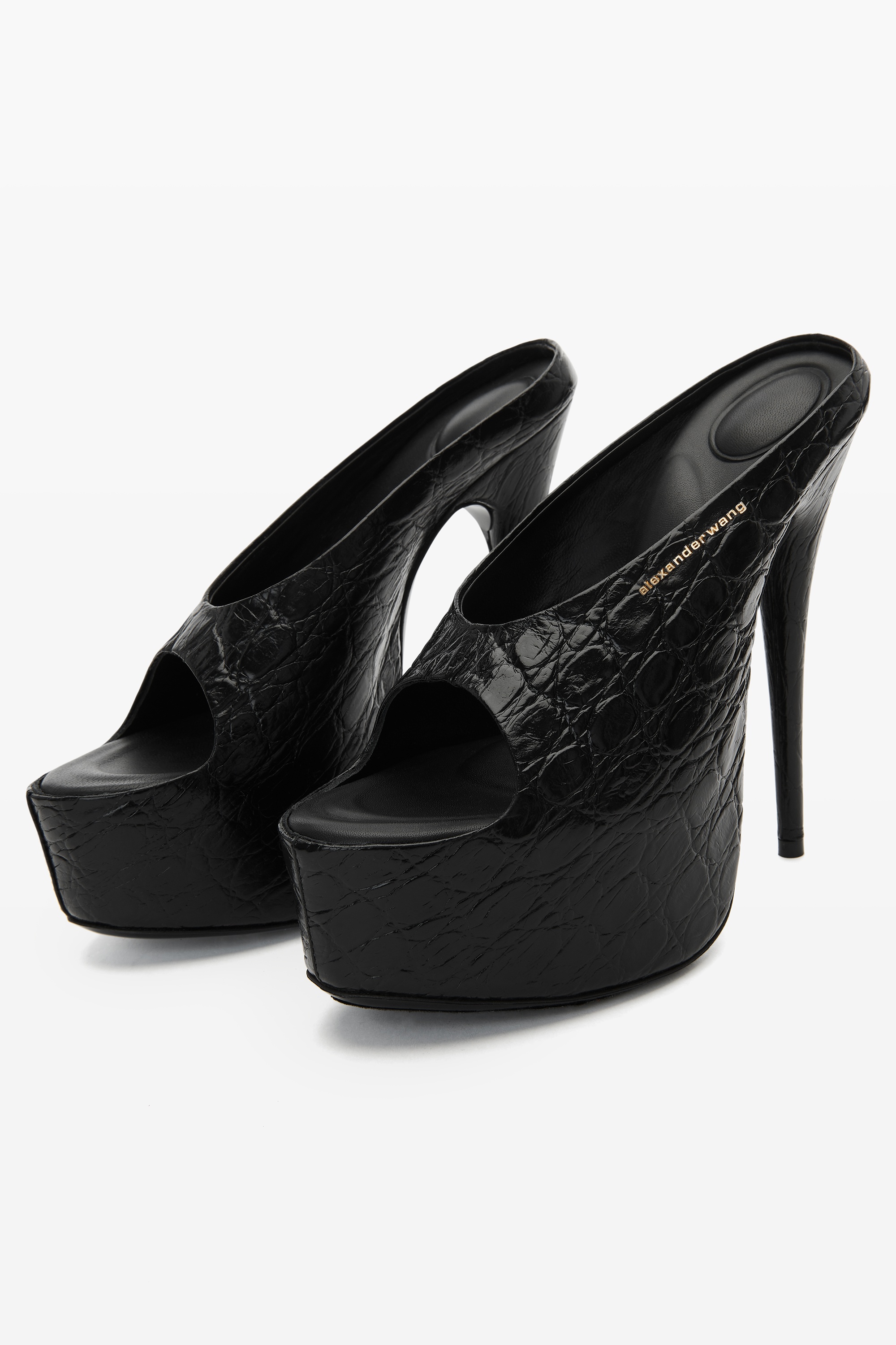DESTINY 150 SANDAL IN CROC EMBOSSED COW LEATHER - 2