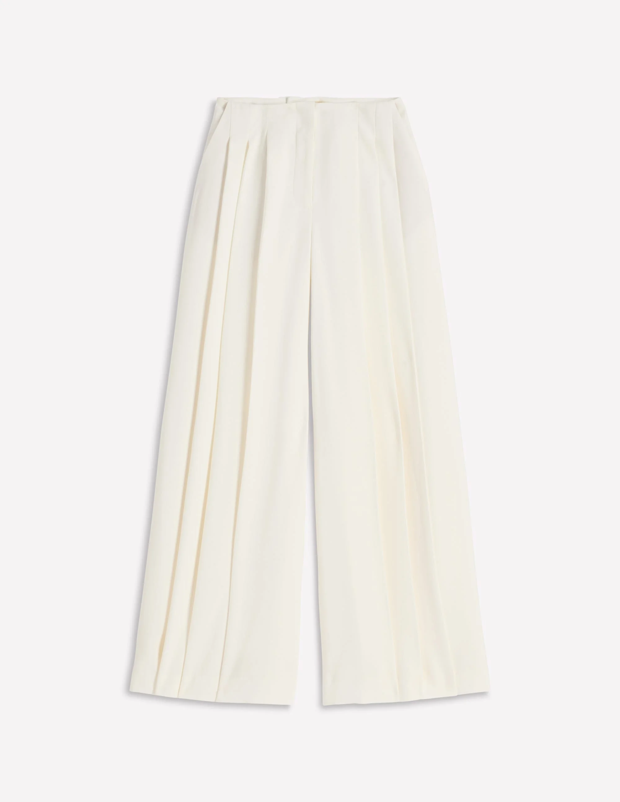 Regent Wide Leg Pants-Ivory - 1