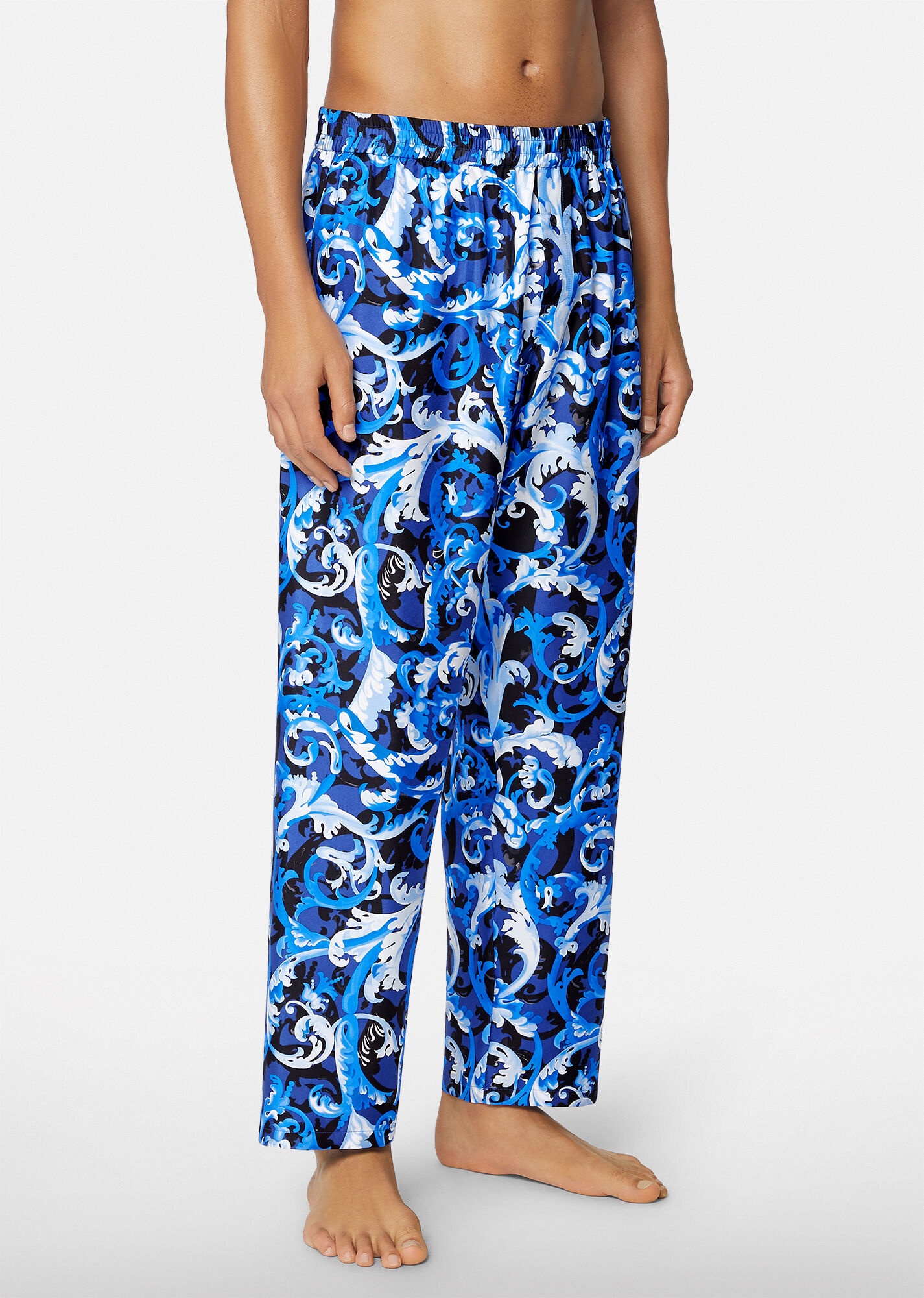 Baroccoflage Print Silk Pyjama Trousers - 2