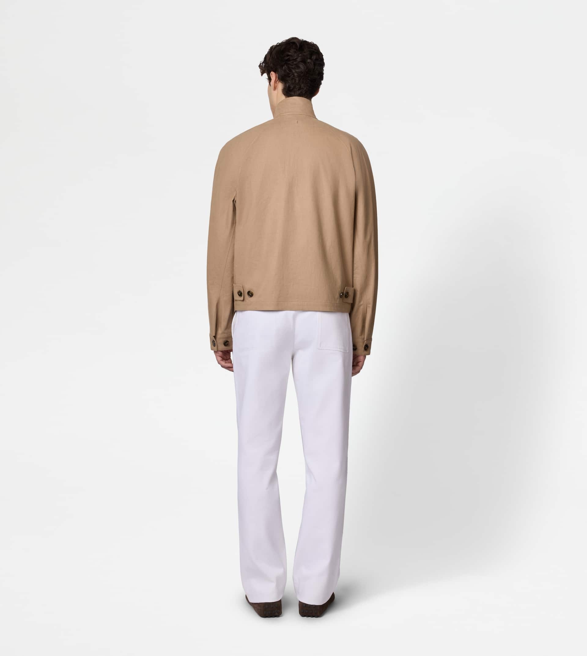 JACKET IN LINEN - BEIGE - 4