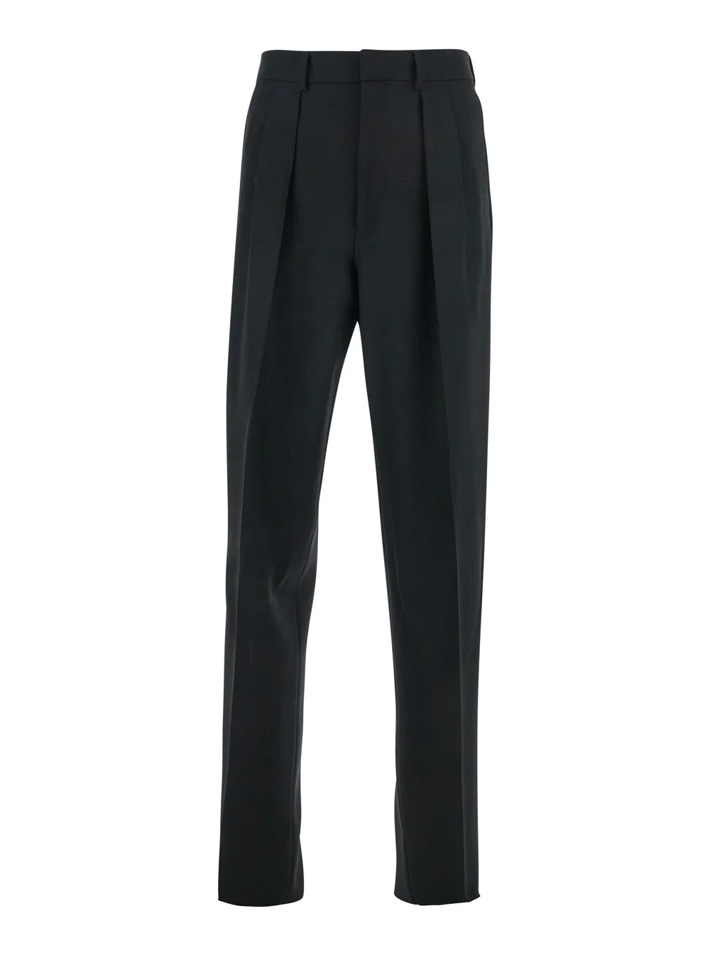 Tom Ford Men Black Pants With High Waist And Pences In Wool Man - 1