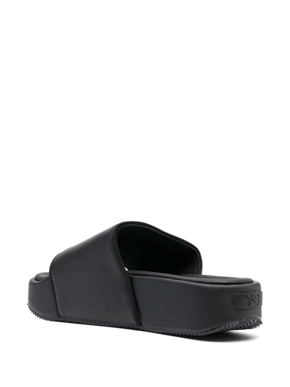 plain leather slides - 3