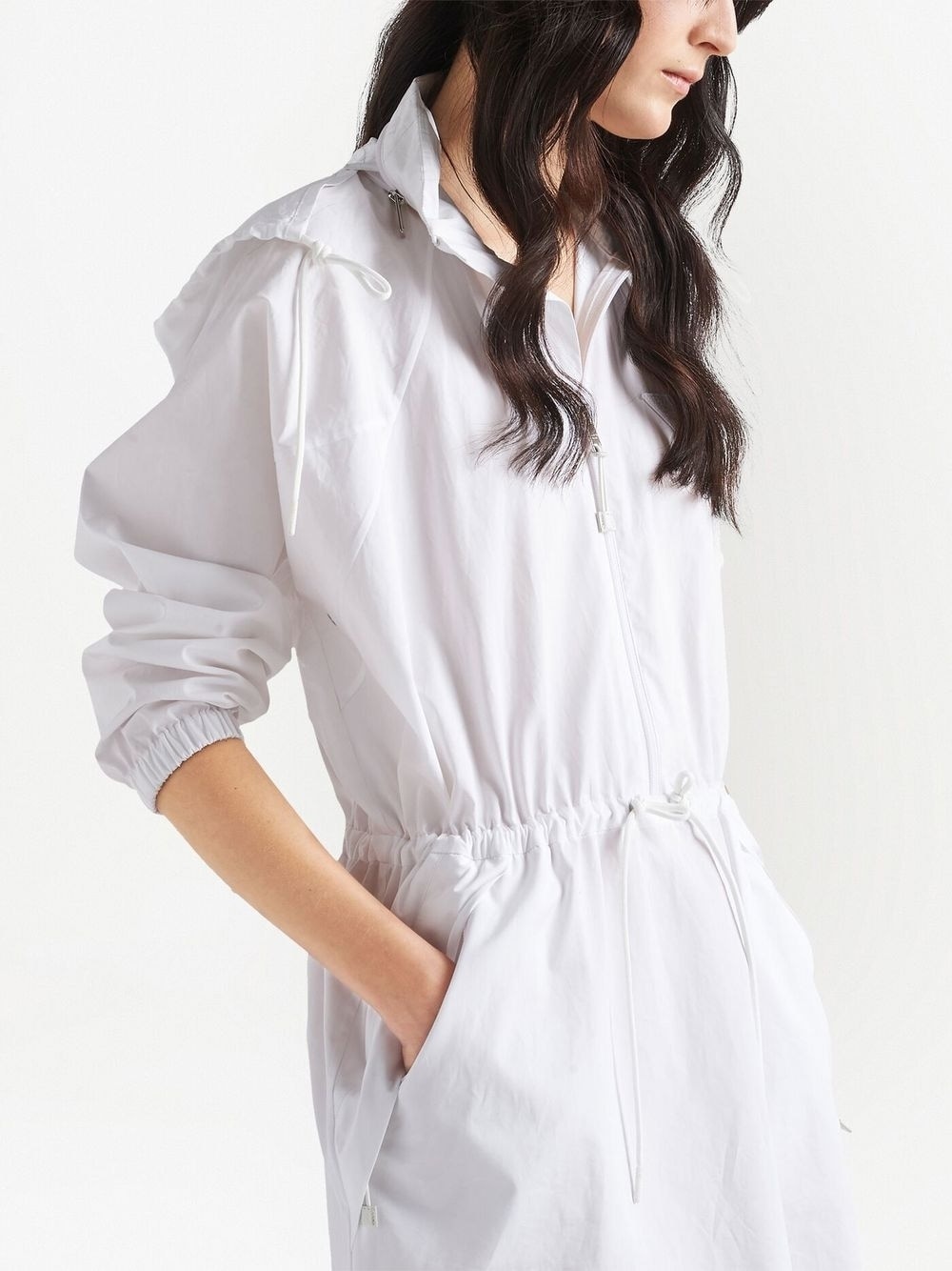 hooded poplin dress - 4