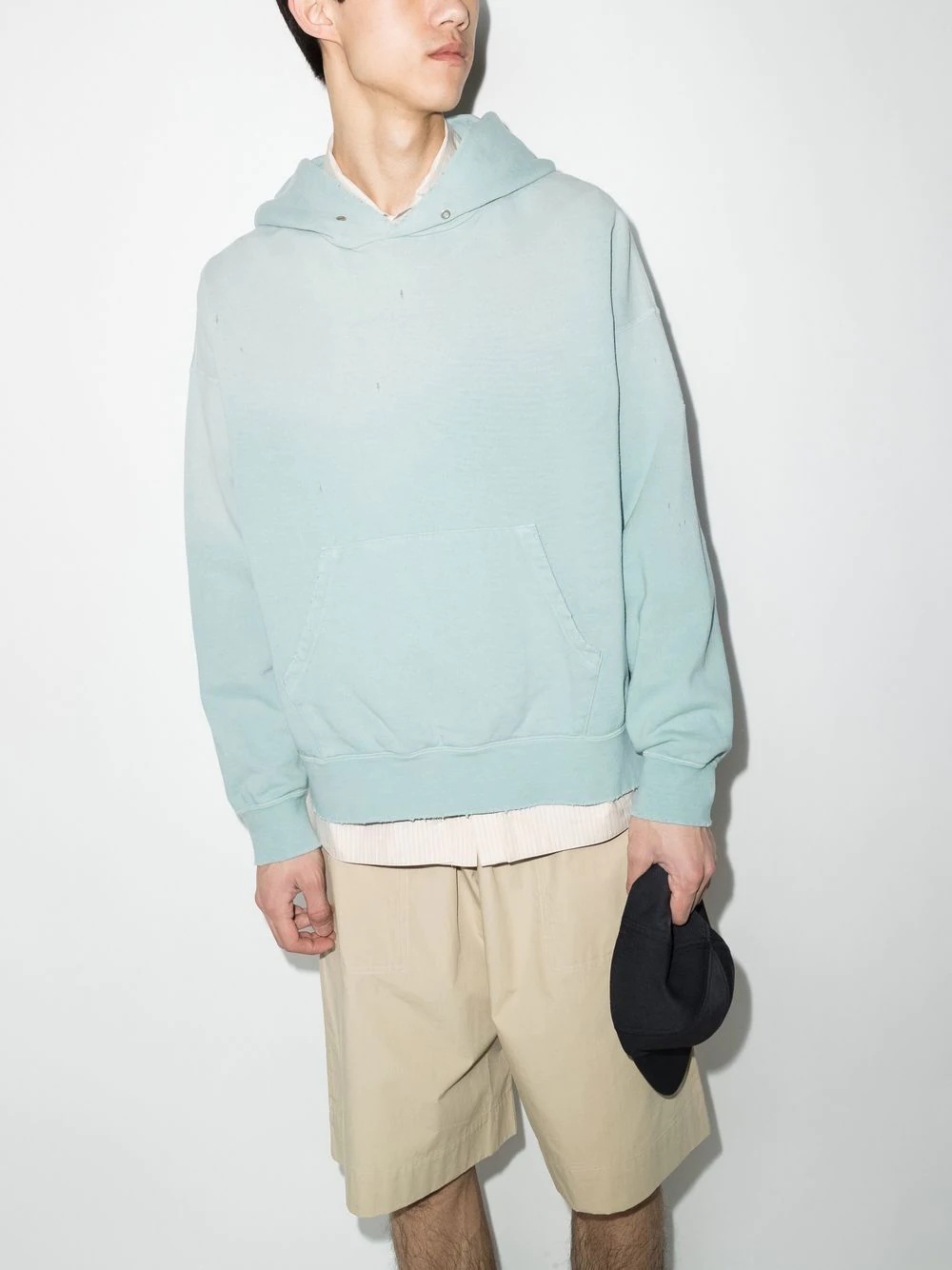 ombré-effect cotton hoodie - 2