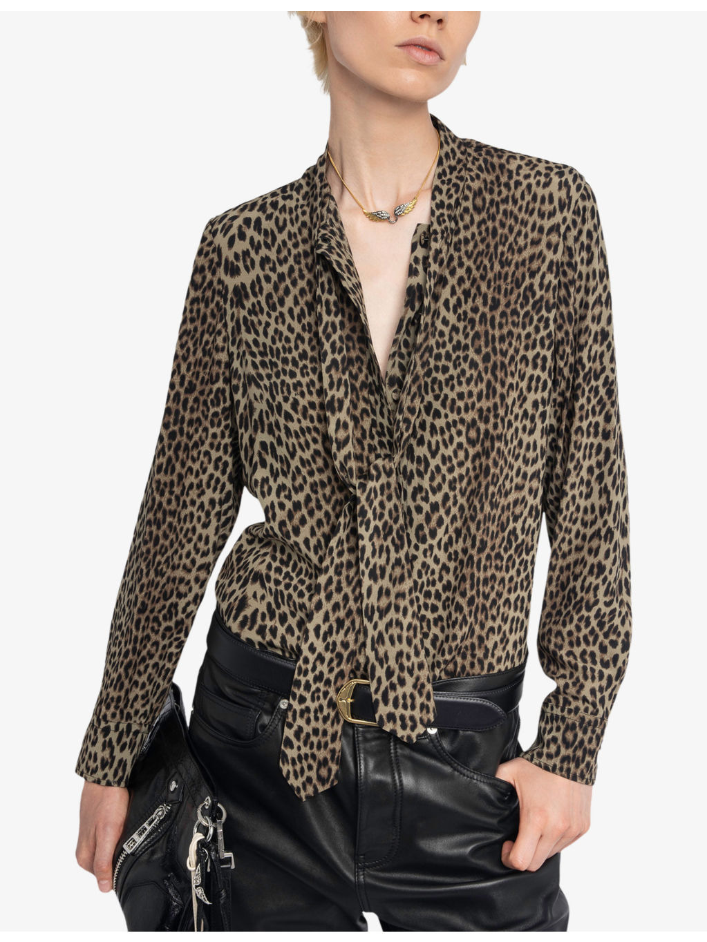 Tulba Leopard-Print Satin Shirt - 3