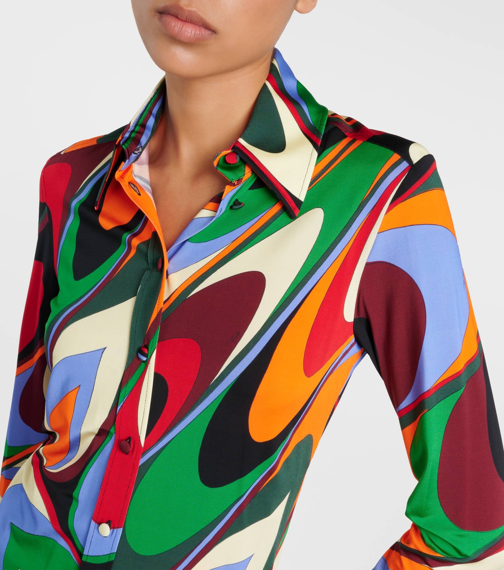 Onde crêpe shirt - 4