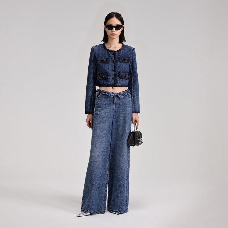 Wide Leg Denim Jeans 1