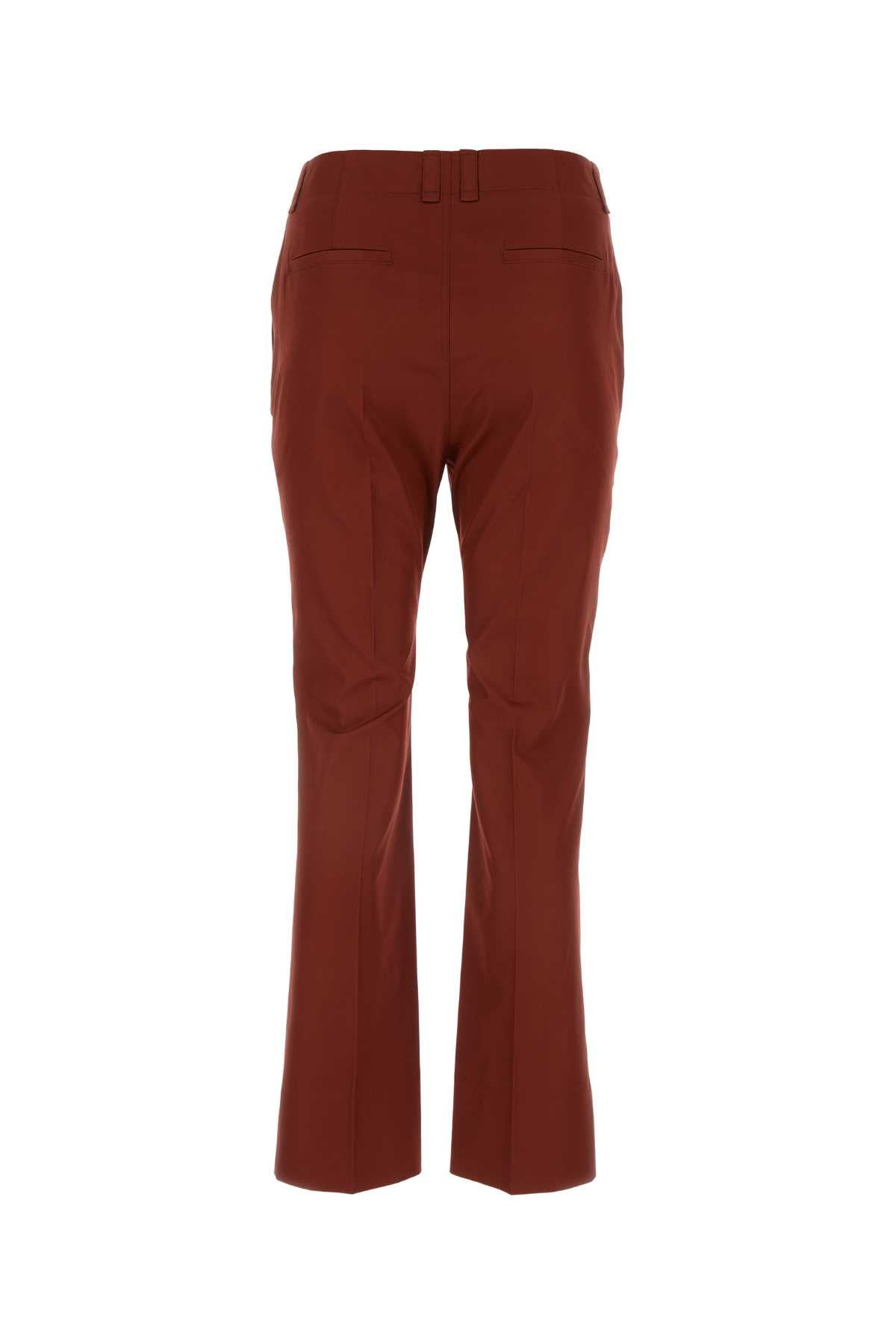 Saint Laurent Women Tiziano Red Cotton Pant - 2