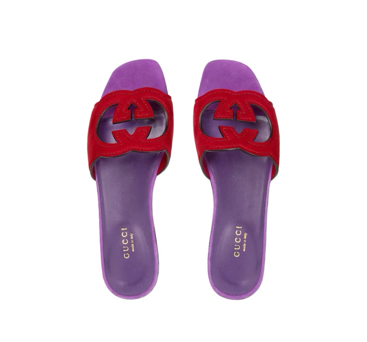 Gucci Interlocking G Cut Out Slide Sandals - 3