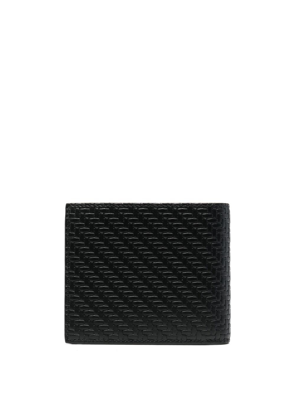 textured leather folding wallet - 2