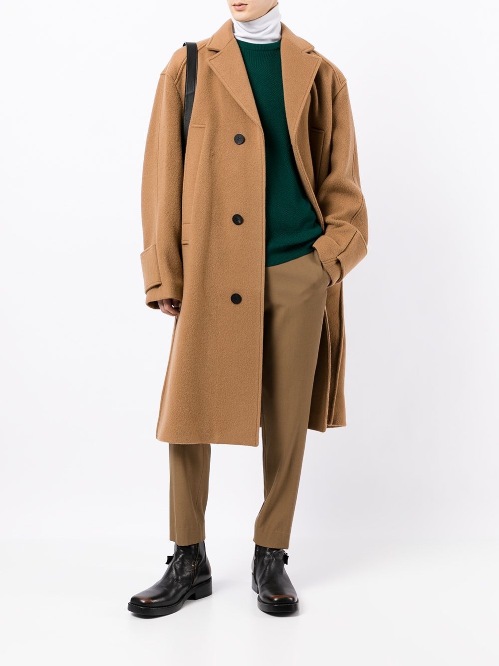 oversize single-breasted coat - 2