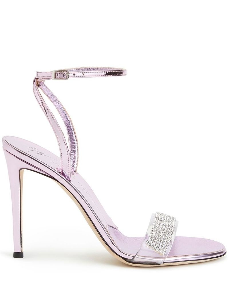 gem-detail high-heeled sandals - 1