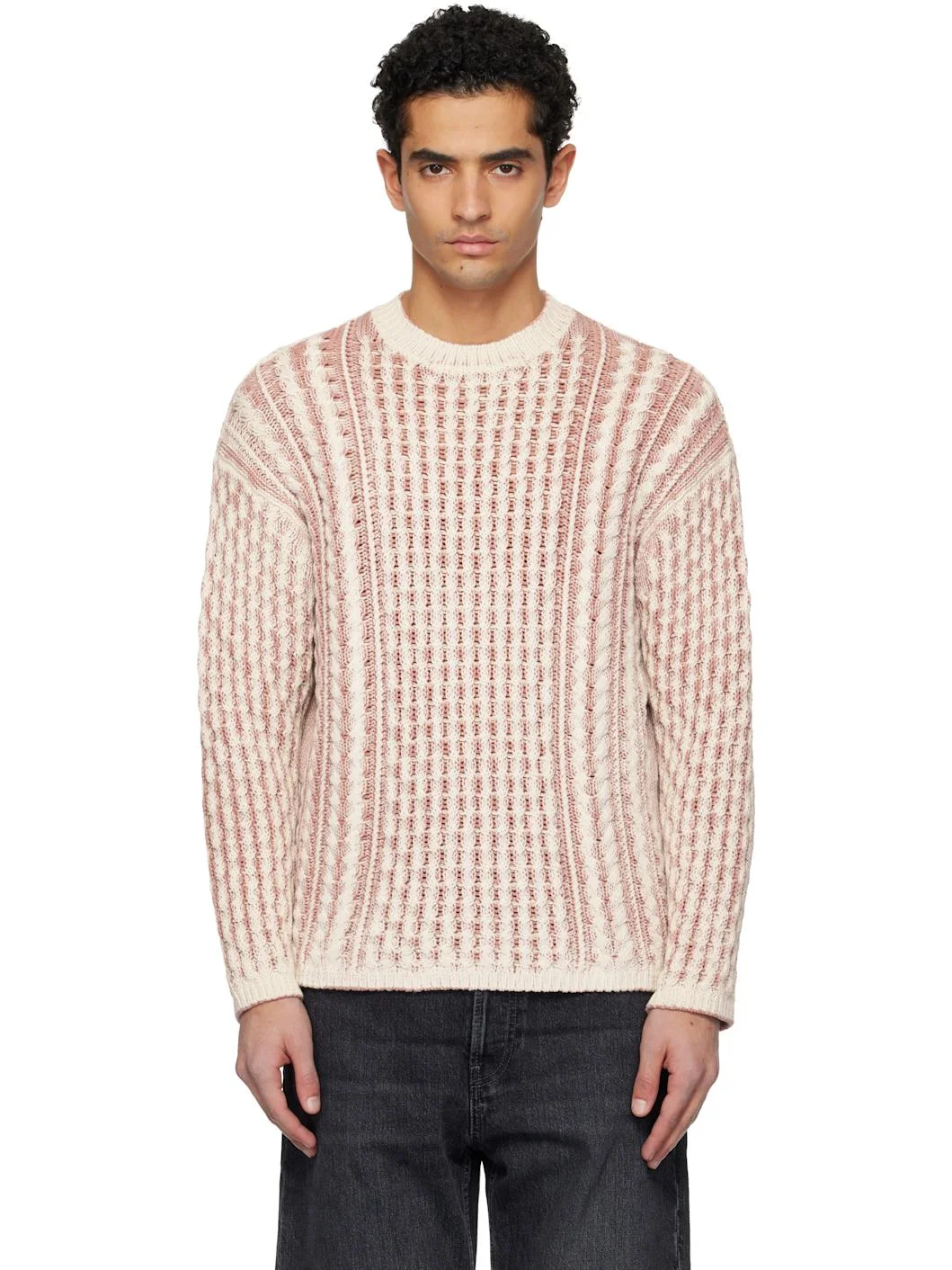 Pink & Off-White K-Moise Sweater - 1